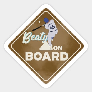 Matt Beaty Beaty on Board Sign Los Angeles Baseball Sticker